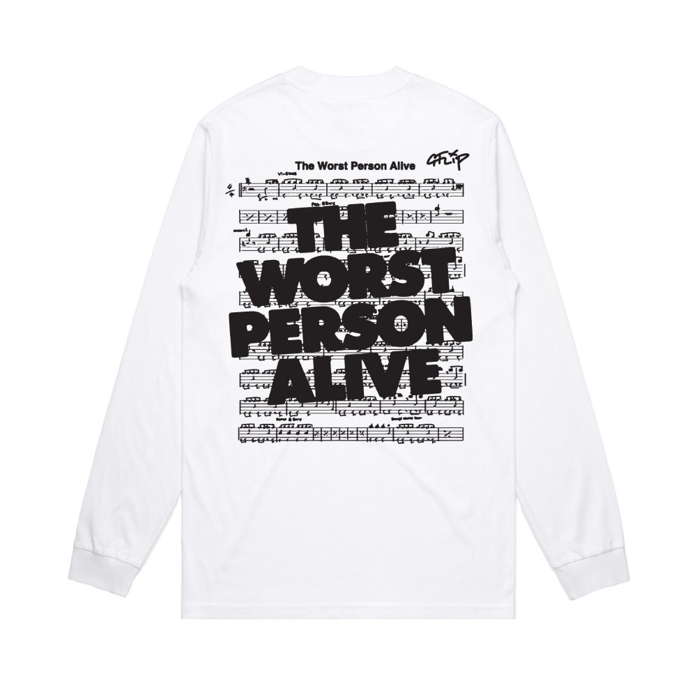 G FLIP / Worst Person Alive White Longsleeve